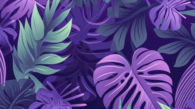 Vibrant neon tropical leaves, an artistic rendition of exotic tree and plant foliage. Colorful palm leaves in a dynamic and trendy hand drawn illustration set. Perfect for a fashion or botanical theme.