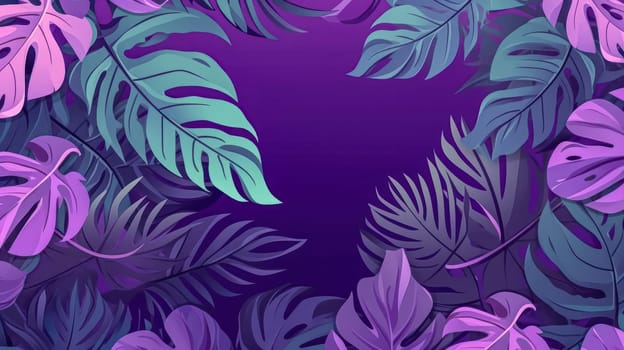 Lively neon tropical leaves in a captivating set of hand drawn illustrations. Bursting with color, featuring exotic tree and plant foliage, and vibrant palm leaves. Perfect for dynamic design projects.