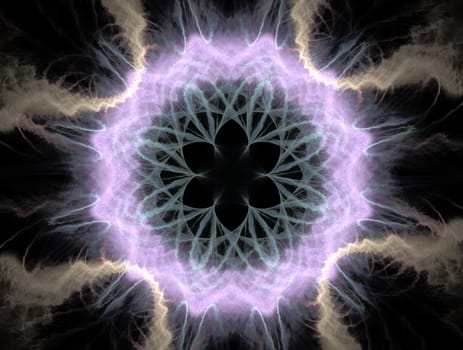 Imaginatory lush fractal texture image abstract background