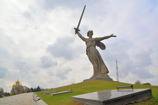 Volgograd, Russia - 2 Nov 2016. Monument Motherland Calls on the Mamayev Kurgan