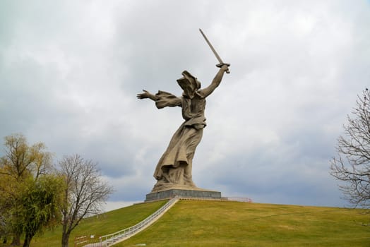 Volgograd, Russia - Monument Motherland Calls on the Mamayev Kurgan