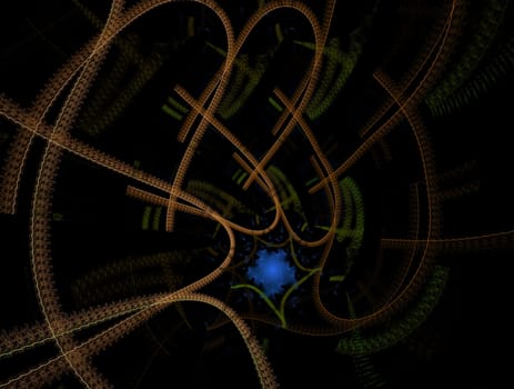 Imaginatory lush fractal texture image abstract background