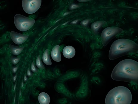 Imaginatory lush fractal texture image abstract background