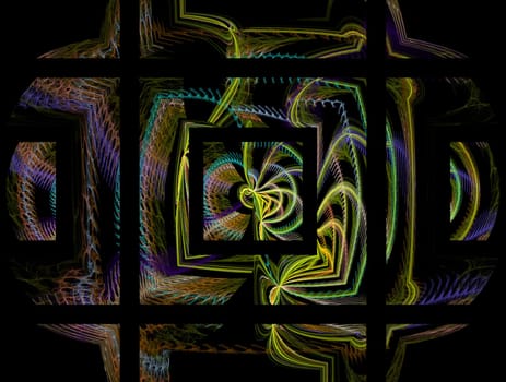 Imaginatory lush fractal texture image abstract background