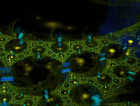 Imaginatory lush fractal texture image abstract background