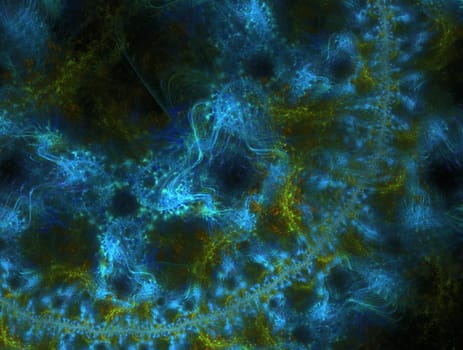 Imaginatory lush fractal texture image abstract background