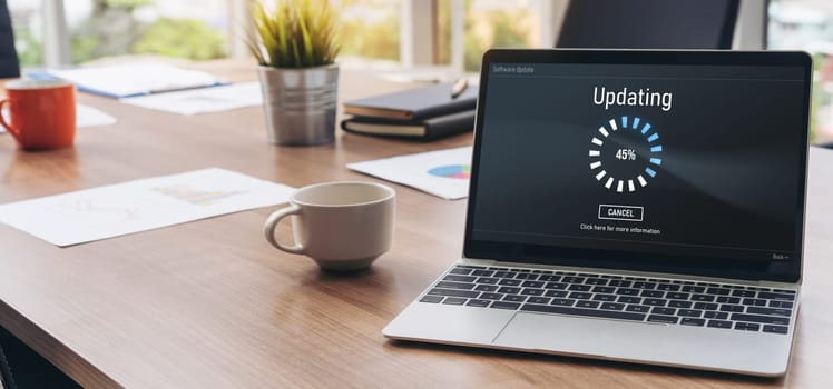 Software update on computer for modish version of device software upgrade