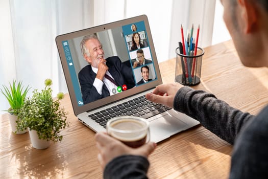 Business people on video conference for modish virtual group meeting of corprate business office workers