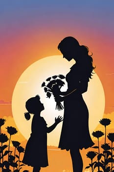 Mother's Day concept. Memories that reflect the loving bond between mothers and their children in a visual feast. An unforgettable celebration atmosphere.Mother and Child. Mother's Day with a Visual Feast.
