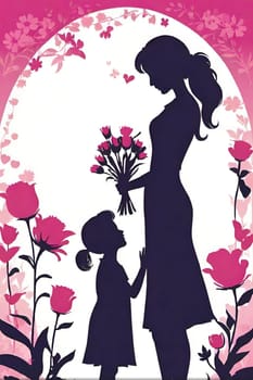 Mother's Day concept. Memories that reflect the loving bond between mothers and their children in a visual feast. An unforgettable celebration atmosphere.Mother and Child. Mother's Day with a Visual Feast.