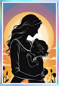 Mother's Day concept. Memories that reflect the loving bond between mothers and their children in a visual feast. An unforgettable celebration atmosphere.Mother and Child. Mother's Day with a Visual Feast.