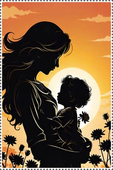 Mother's Day concept. Memories that reflect the loving bond between mothers and their children in a visual feast. An unforgettable celebration atmosphere.Mother and Child. Mother's Day with a Visual Feast.