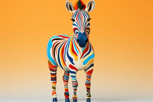 Striped Serenity: A Majestic Zebra in the African Savannah, Embracing Nature's Beauty on a Serene Background