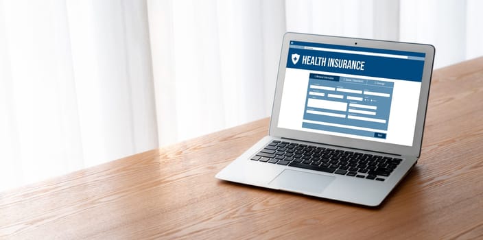 Health insurance web site modish registration system for easy form filling