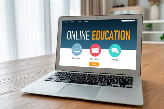 E-learning website with modish sofware for student to study online on the internet network