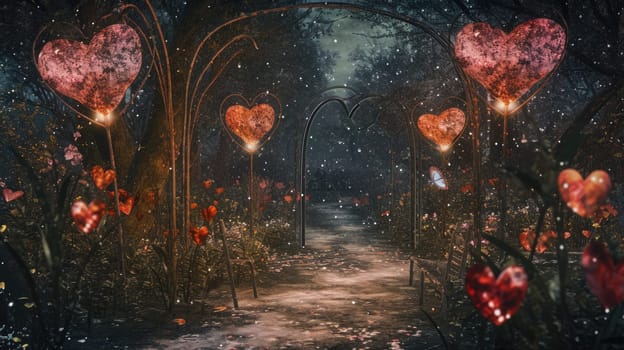 enchanted love forest in the valentines day pragma