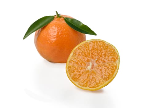 fresh juicy tangerines on a white background 1