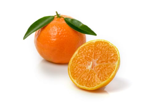 fresh juicy tangerines on a white background 2