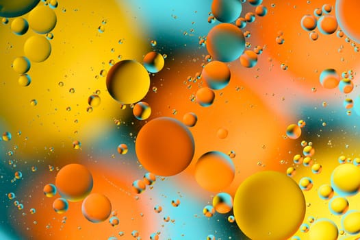 blue and orange spots with multi-colored circles similar to the galaxy and microcosm 4