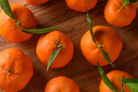 fresh juicy tangerines on a wooden table 17