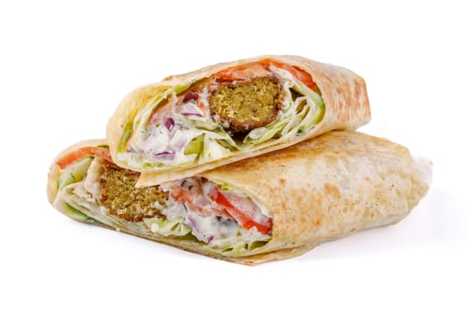 appetizing fresh doner on white background for food delivery site 2