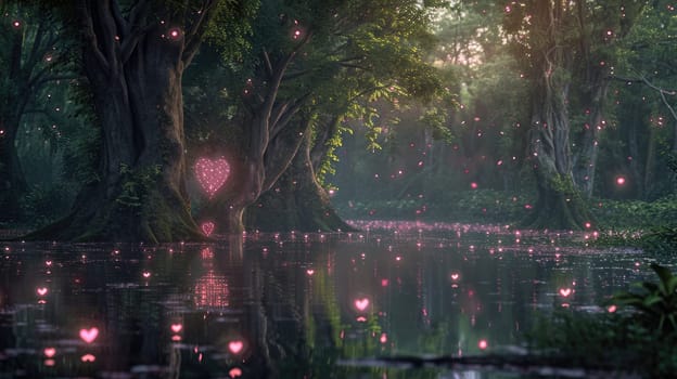 enchanted love forest in the valentines day pragma