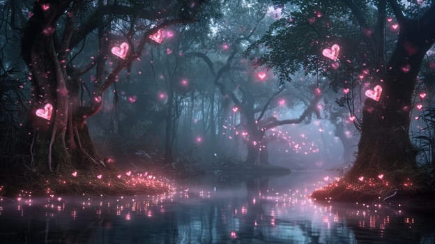 enchanted love forest in the valentines day pragma