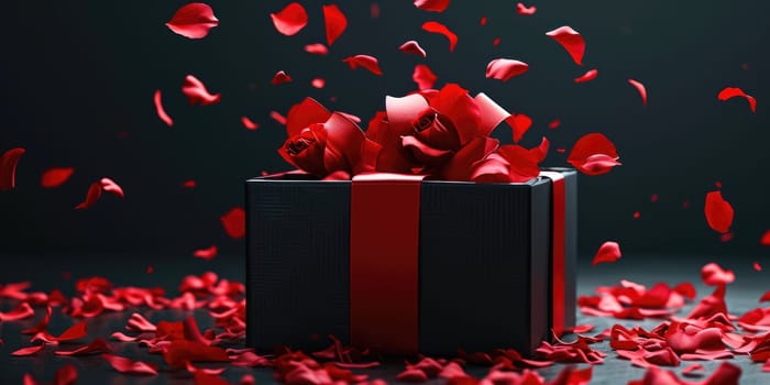 a gift box of romantic love on the valentines day pragma