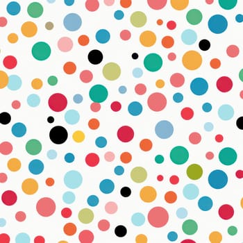 Colorful Polka Dot Celebration: A Seamless Abstract Pattern for Modern Fashion and Kids' Backdrop