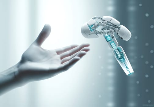 Future Handshake: An Intelligent Cyborg's Digital Connection in a Virtual Partnership