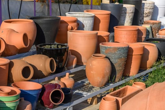 clay jugs and pots street trade on the island of Cyprus 3