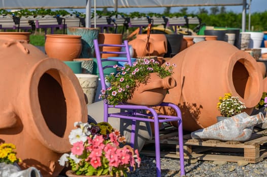 clay jugs and pots street trade on the island of Cyprus 4