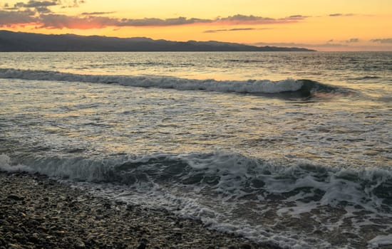 view of the Mediterranean Sea, mountains and sunset in northern Cyprus in autumn 2023 7