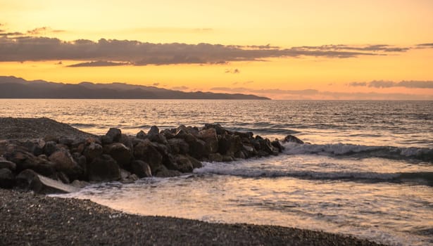 view of the Mediterranean Sea, mountains and sunset in northern Cyprus in autumn 2023 1