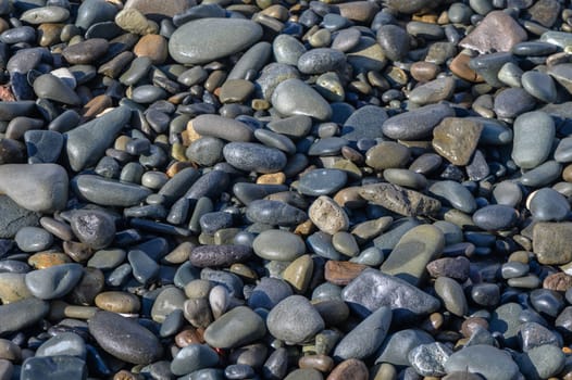 sea ​​stones on the beach of Cyprus in winter 4