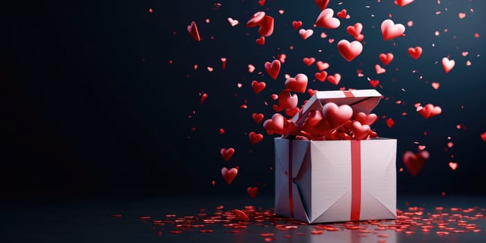 a gift box of romantic love on the valentines day pragma