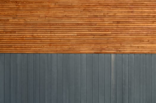 facade of a large store as a background, wood and gray siding 2