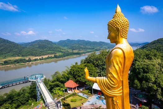 Aerial view of the Skywalk in Chiang Khan, Thailand, south east asia