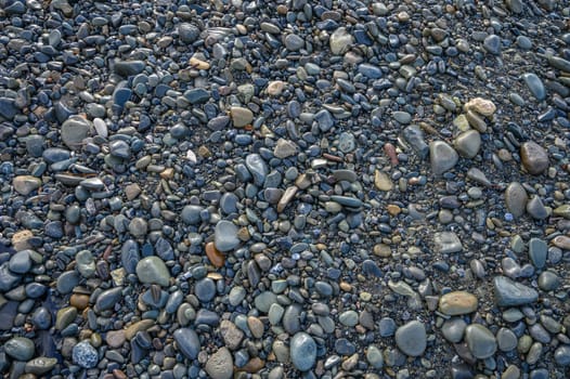 sea ​​pebbles on the sand of the beach 2