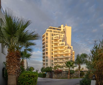 residential complex with a white house on the island of Cyprus