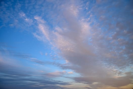 sunset sky on the island of Cyprus, colorful clouds and reflections in the sky 7