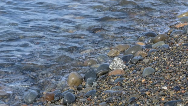 sea ​​stones on the beach in winter in Cyprus 1