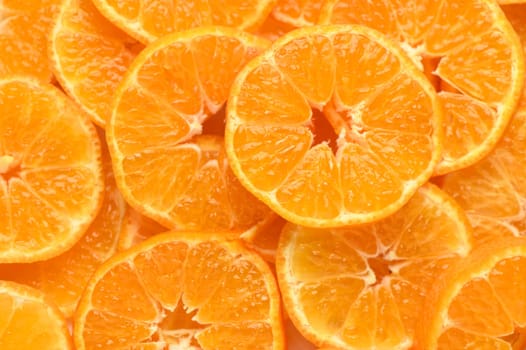 fresh juicy sliced ​​tangerines, background of sliced ​​tangerines 1