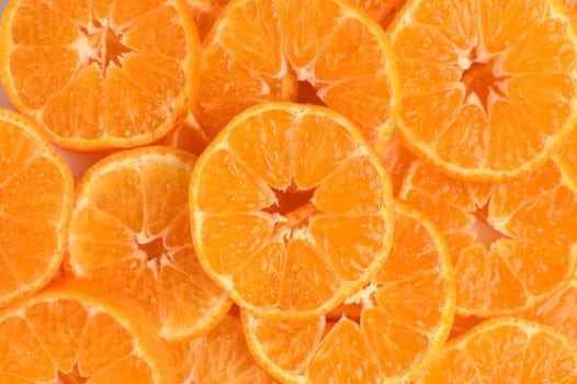 fresh juicy sliced ​​tangerines, background of sliced ​​tangerines 6