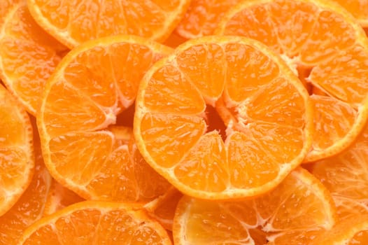 fresh juicy sliced ​​tangerines, background of sliced ​​tangerines 5