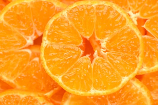 fresh juicy sliced ​​tangerines, background of sliced ​​tangerines 9