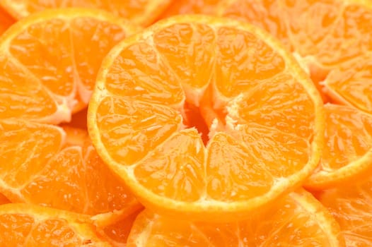 fresh juicy sliced ​​tangerines, background of sliced ​​tangerines 10