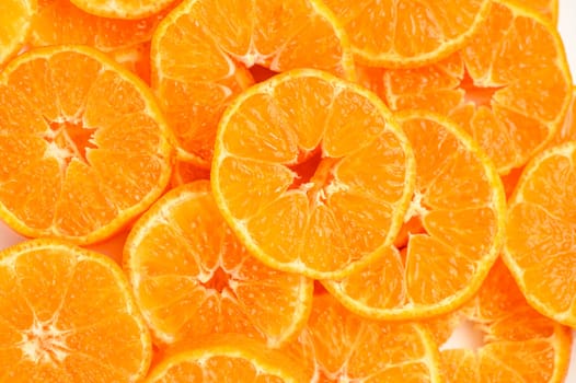 fresh juicy sliced ​​tangerines, background of sliced ​​tangerines 19