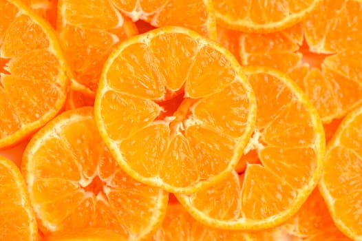 fresh juicy sliced ​​tangerines, background of sliced ​​tangerines 18