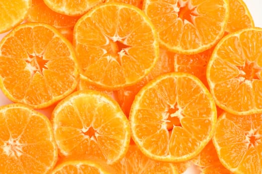 fresh juicy sliced ​​tangerines, background of sliced ​​tangerines 23